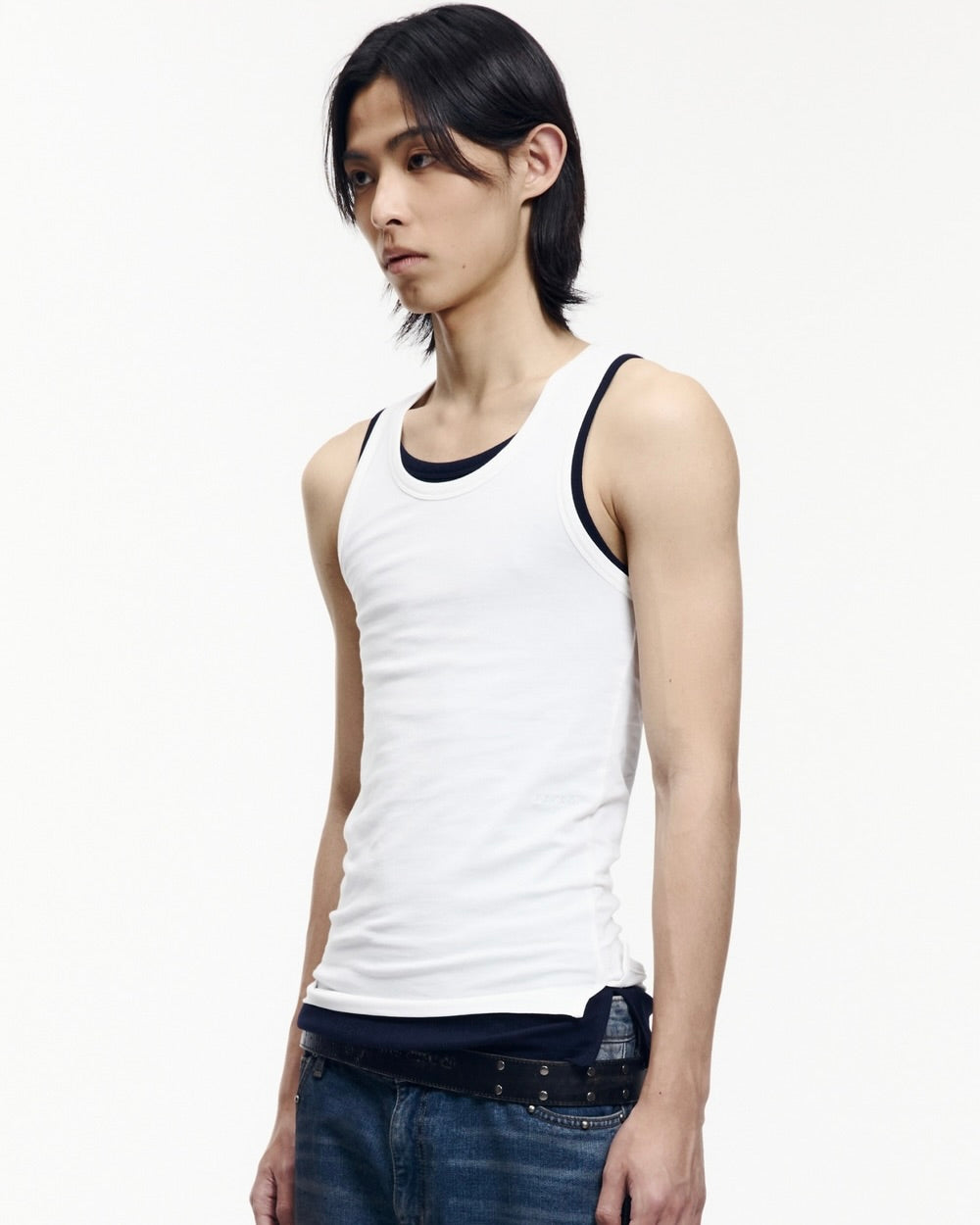 【AAKAM】2-Piece Layered Sleeveless
