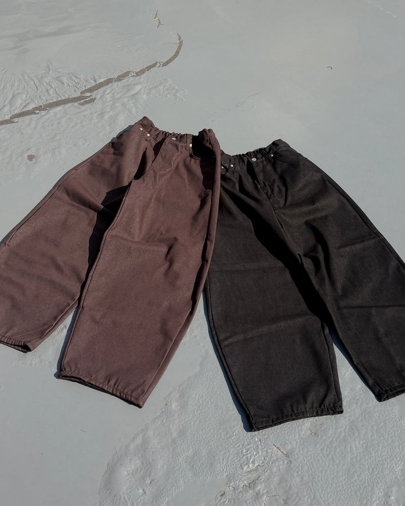 受注制【youll】Luster curve denim pants (2color)