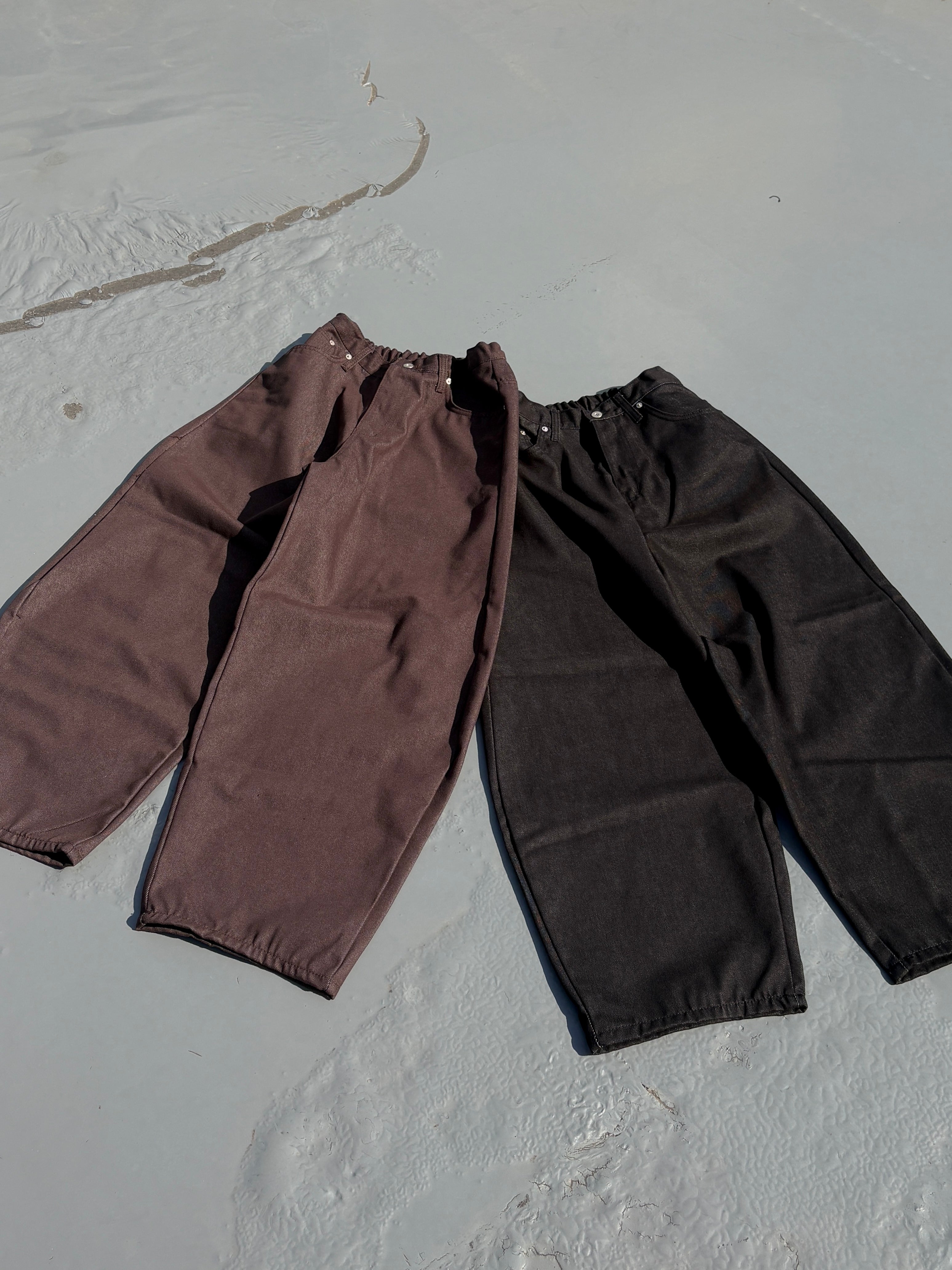 4/4 20:00発売 受注制【youll】Luster curve denim pants (2color)