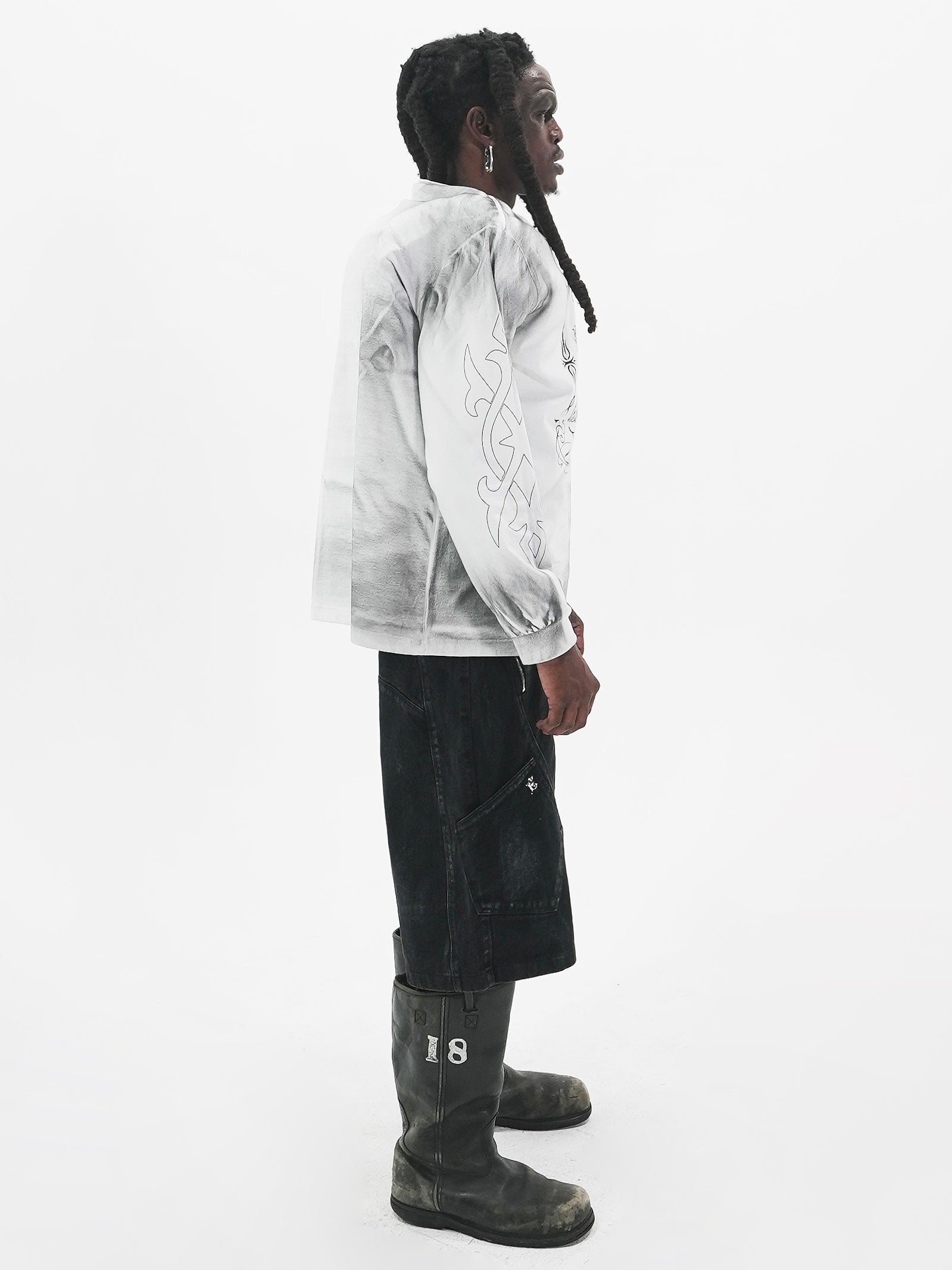 【E RIN AI E】ASH MOON LONG SLEEVE T