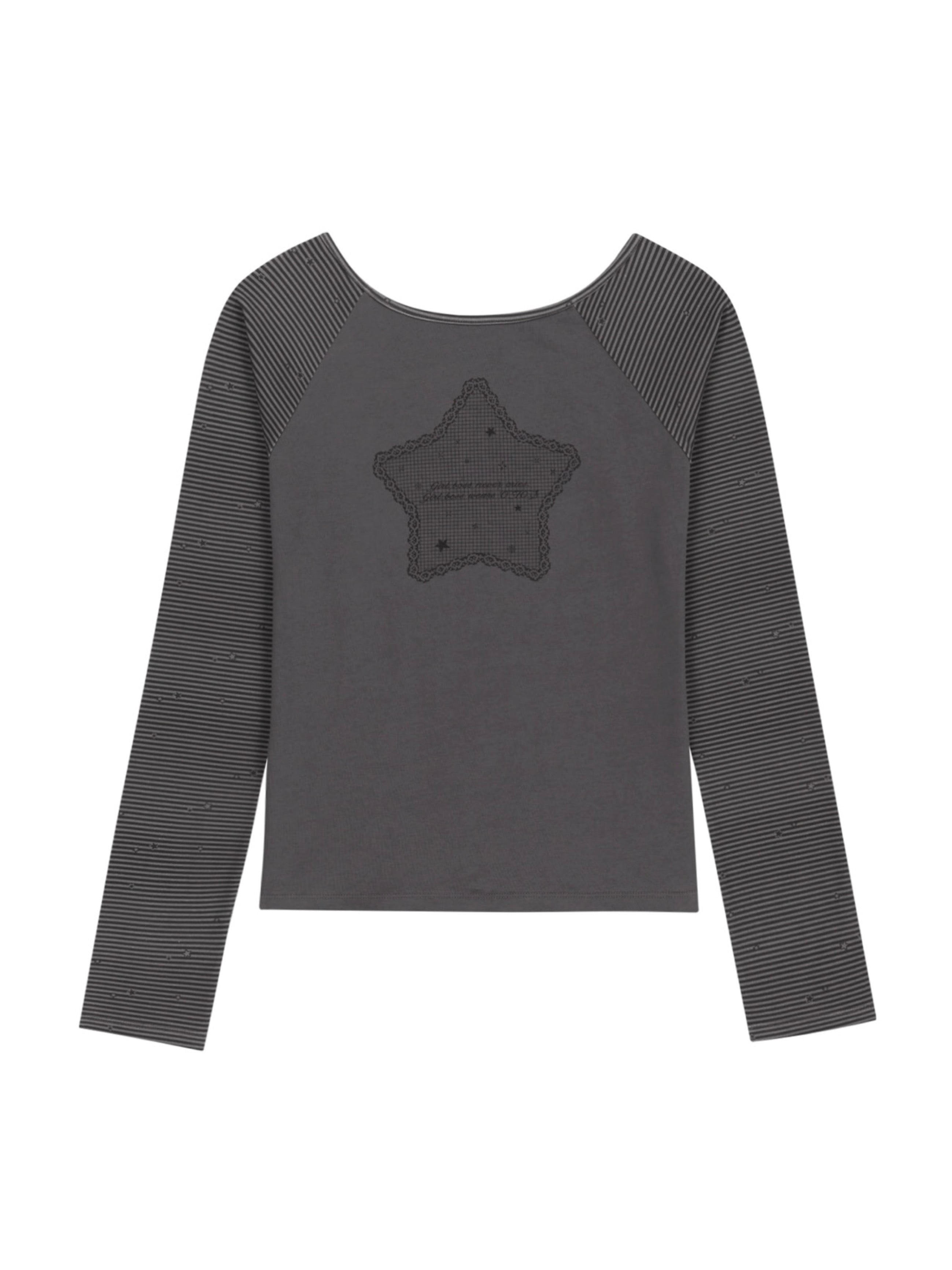 【OJOS】Stripe Raglan Long Sleeve