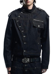 【DND4DES】Raw Denim Long Button Jacket