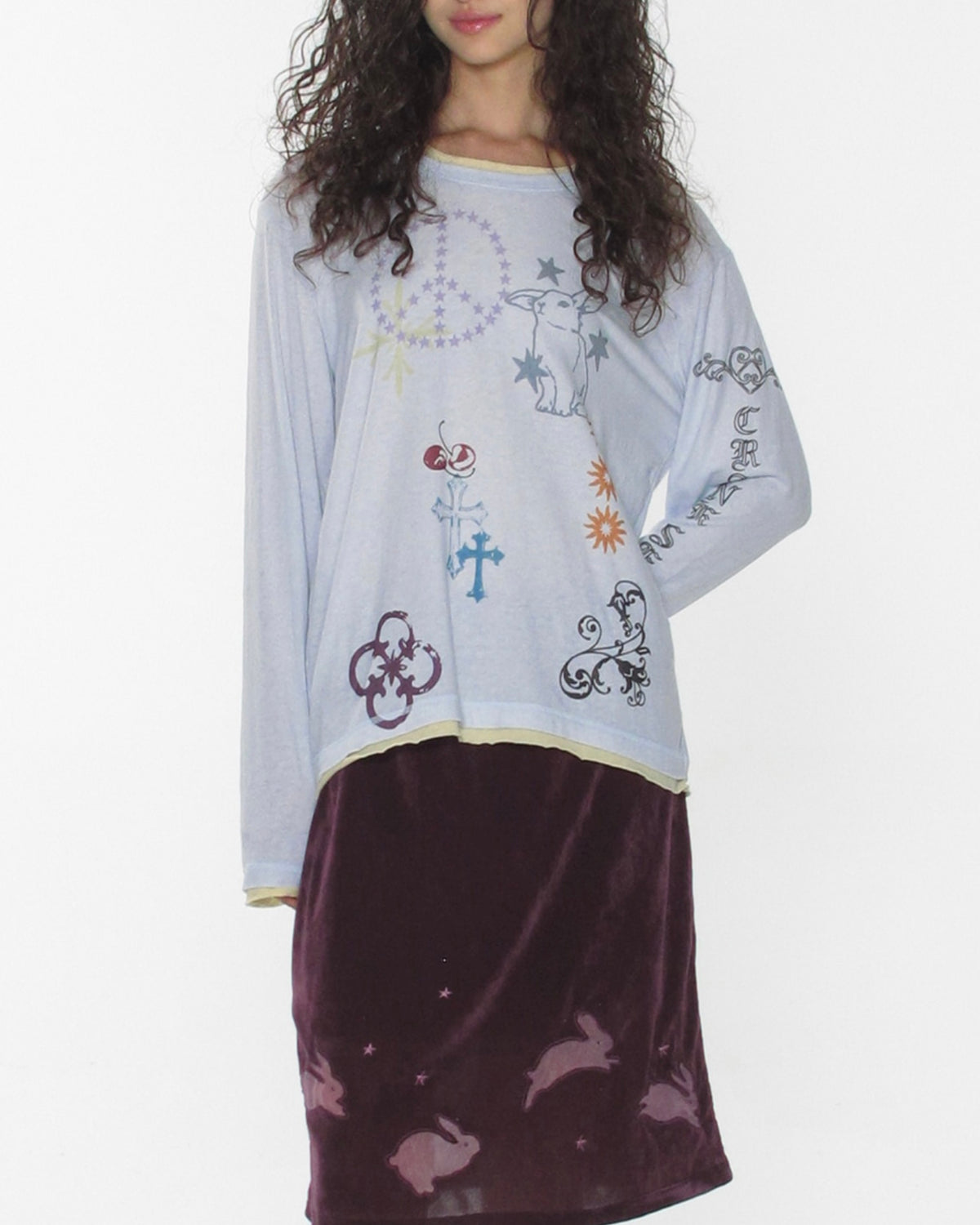 【CRANK】TATOO LAYERED TOP