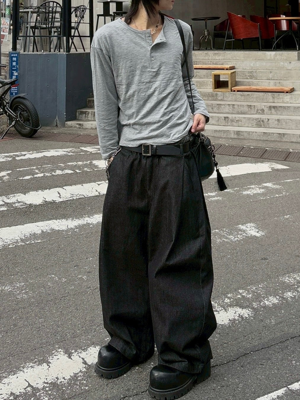 受注制【youll】basic henry neck long sleeve (2color)