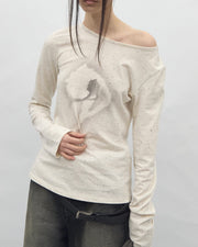 【BLR BLUER】Traced Flower Long Sleeve