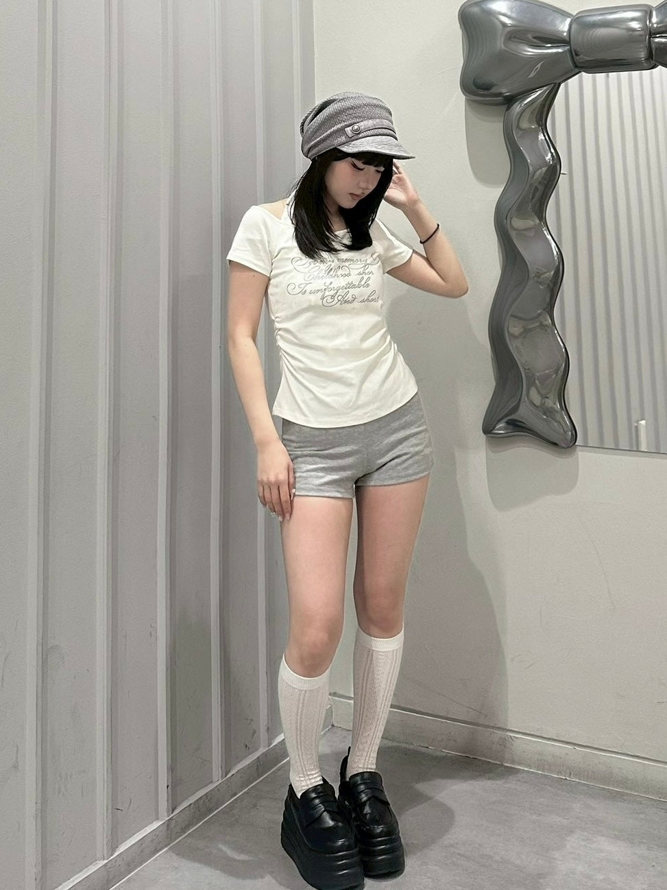 【nmtc+】Bijou Halter Layered Tee (3color)