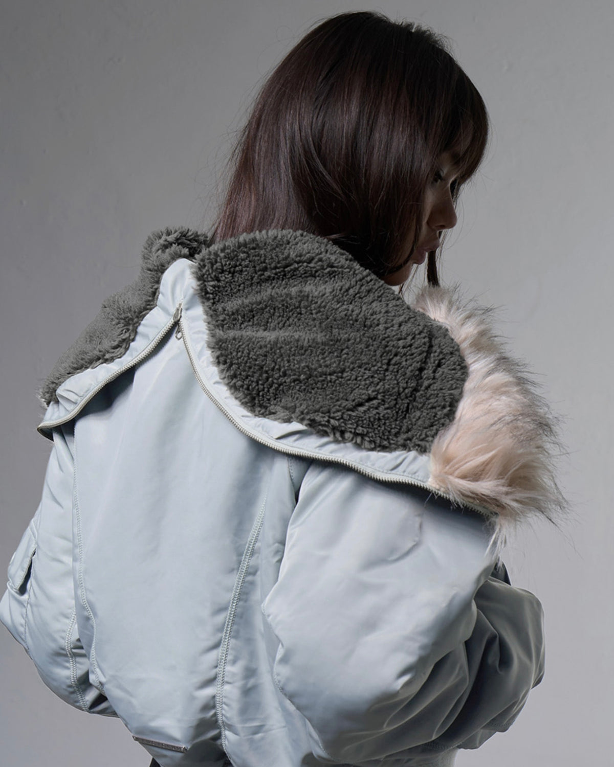 【FANCY CLUB】EYELET FUR MA-1