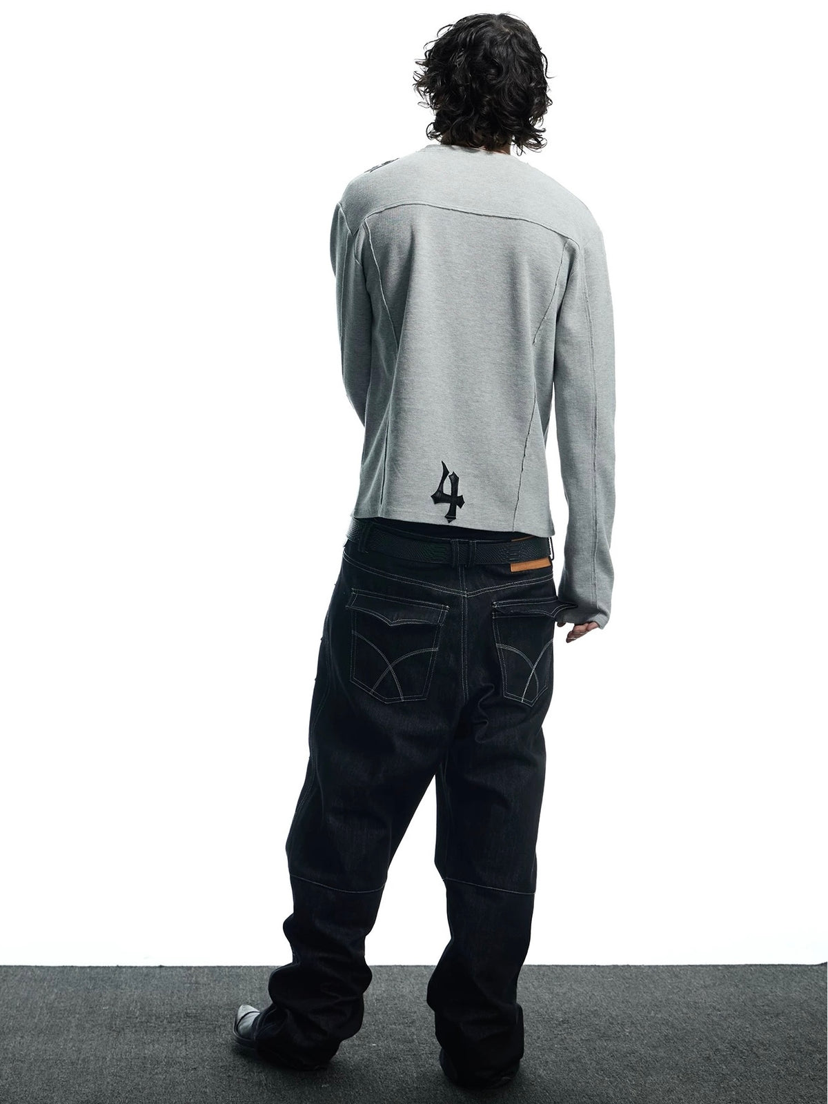 【DND4DES】Henley Collar Patch Long Sleeve