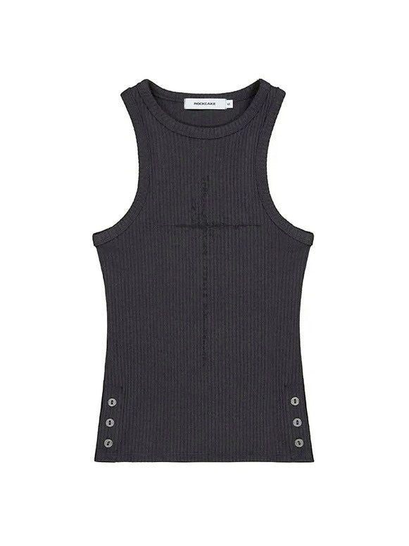 【ROCK CAKE】Side Button Sleeveless