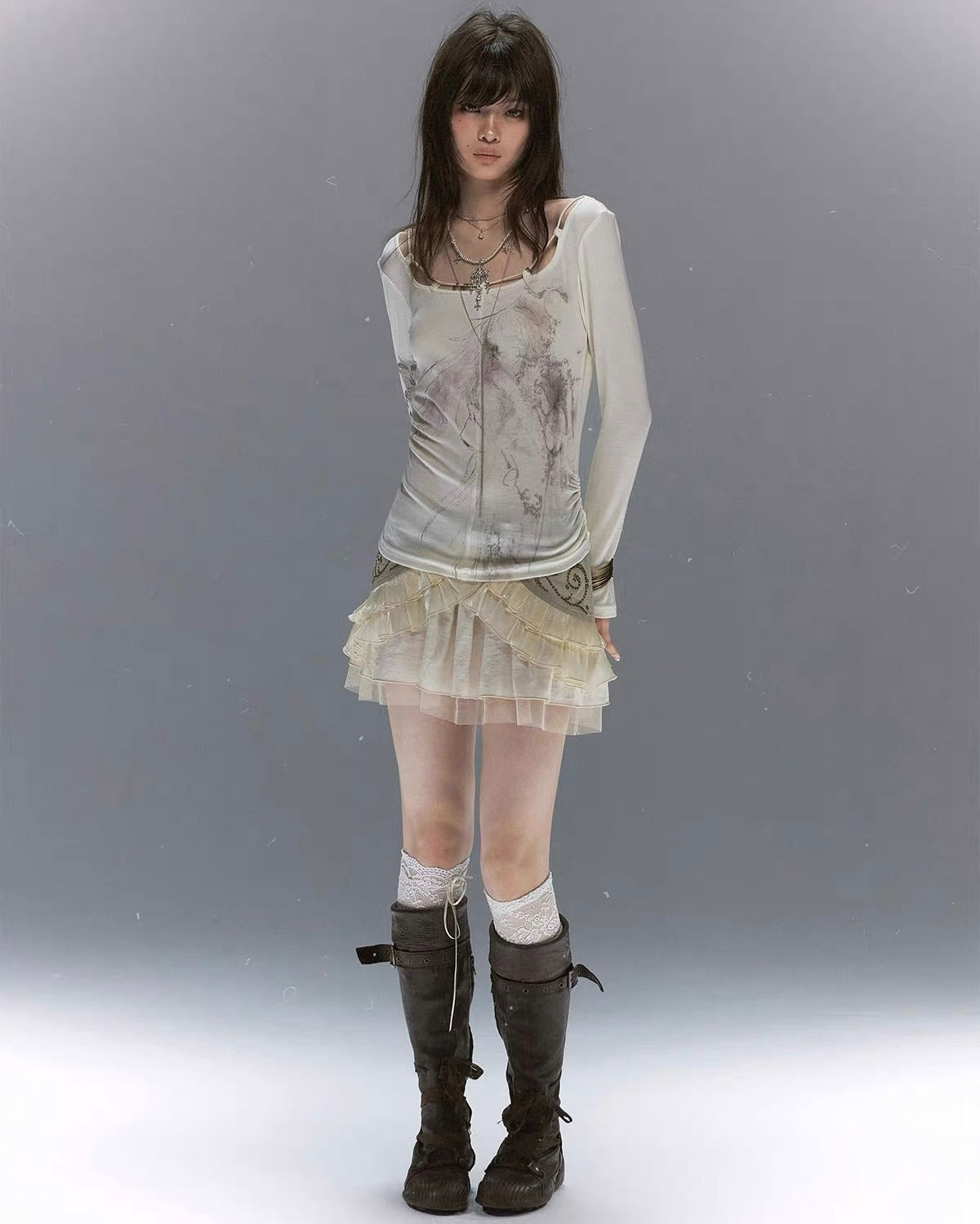 【Cest Nous】Angel Print Top