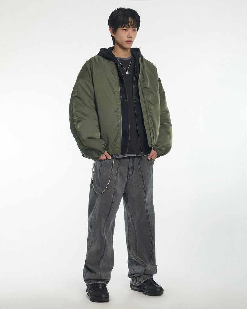 【NOMANUAL】OVERSIZED BOMBER JACKET