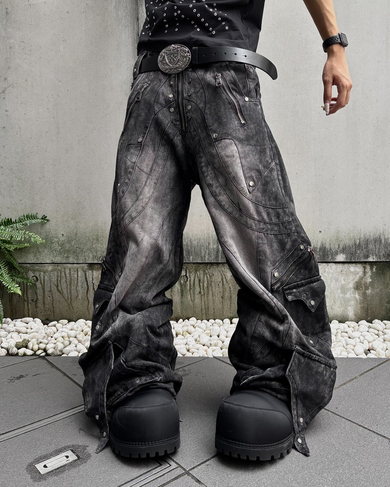 PRESSING別注【RICH】Knight Wide Dirty Washed Pants