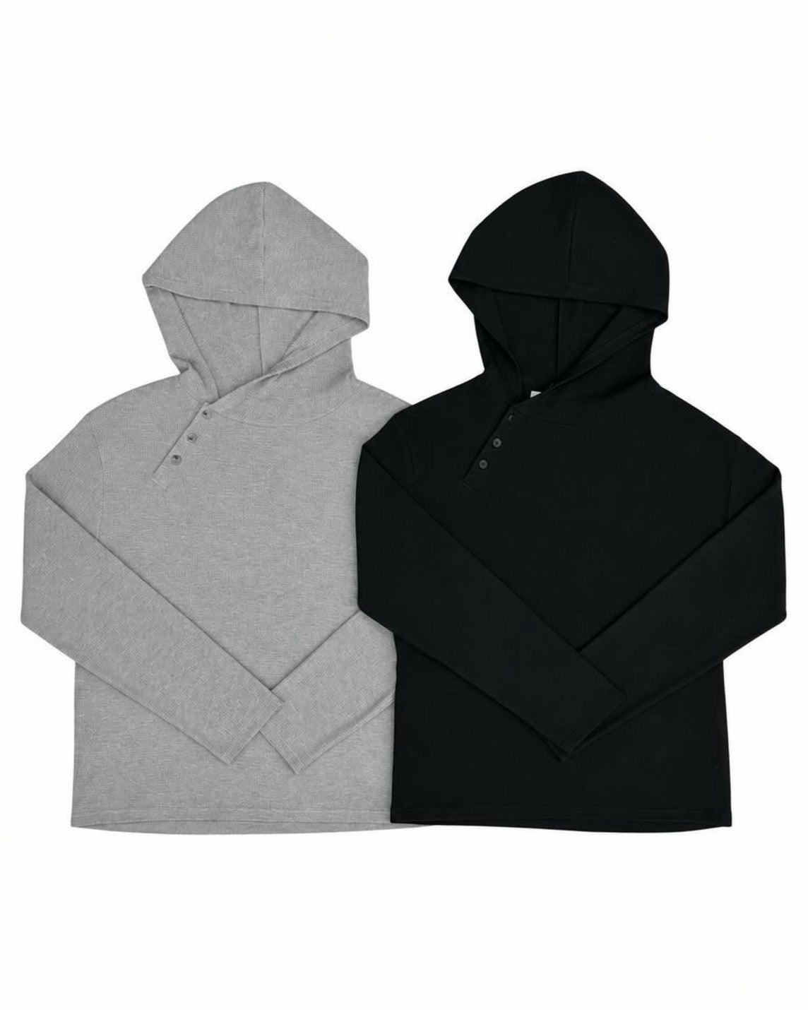 【nmtc+】Asymmetry button hood top (2color)