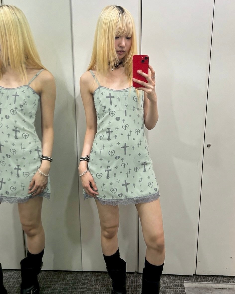 【runningHIGH】LACE POINT SLEEVELESS DRESS