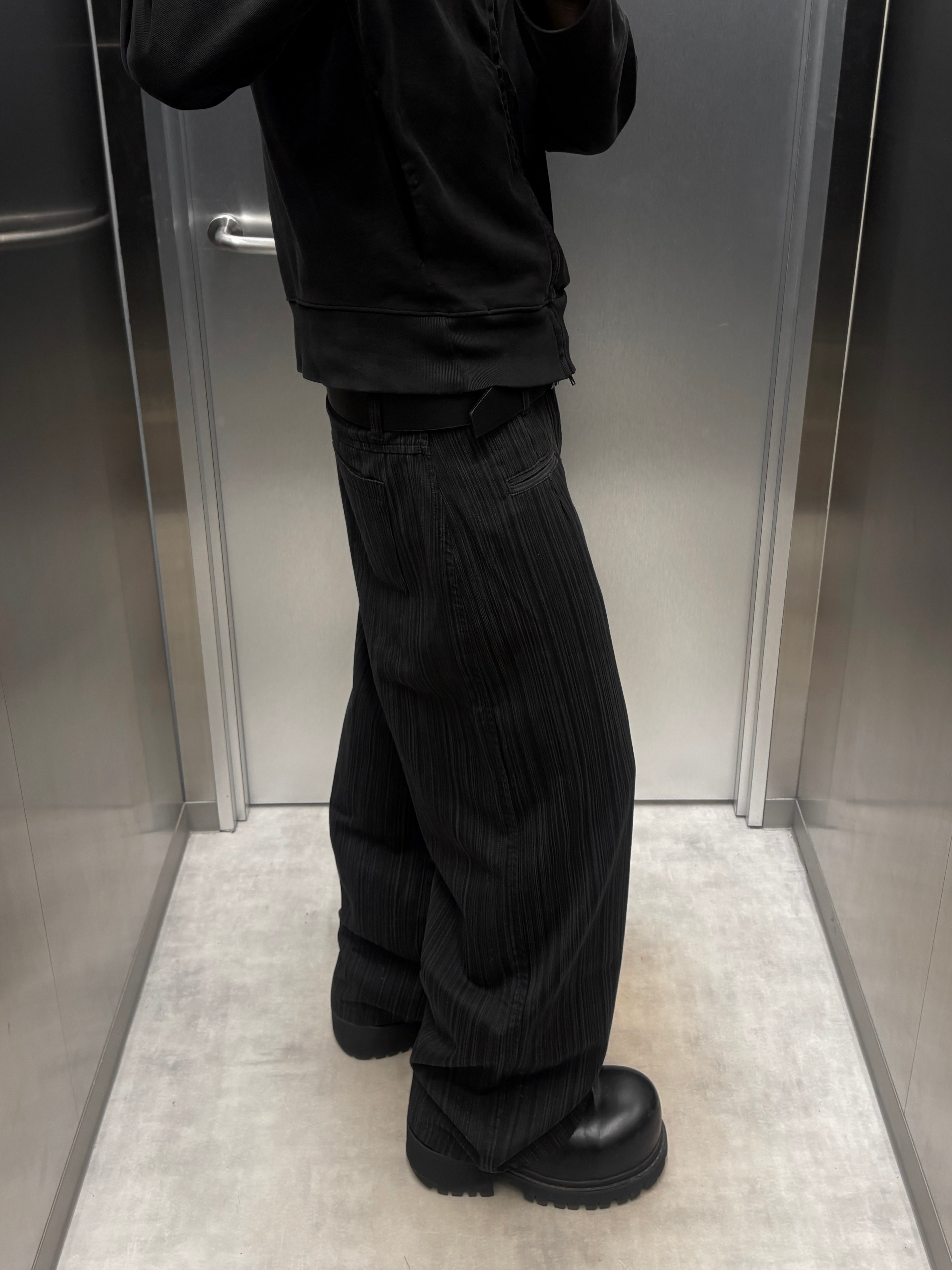 受注制【youll】Shadow stripe slacks