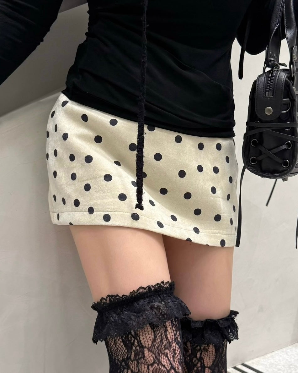大阪店 WEB限定 受注制【Never mind the XU】Dot Muse Mini Skirt