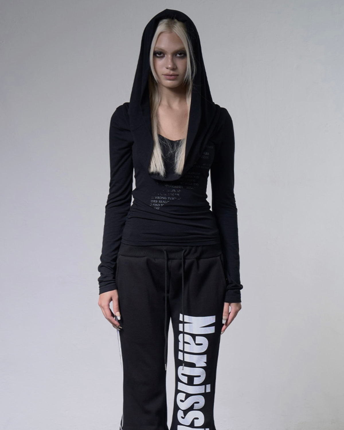 【FANCY CLUB】DRAPE HOODIE LONG SLEEVE