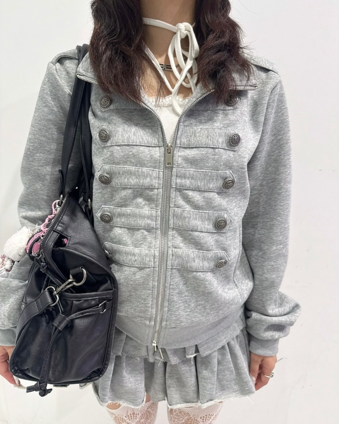 大阪店 WEB限定 受注制【Never mind the XU】Noir Napoleon Zip Top