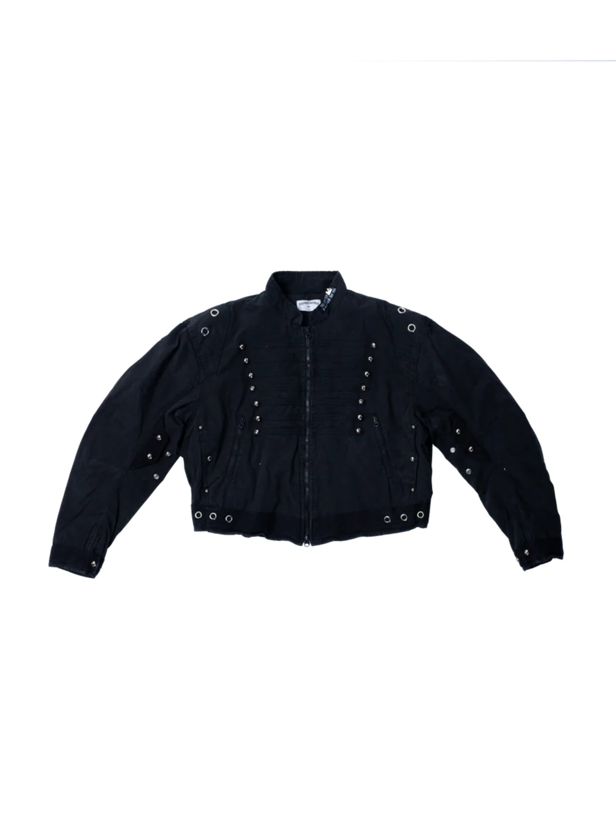 【F.V.V.O】Quilted Cropped Biker Jacket(black)