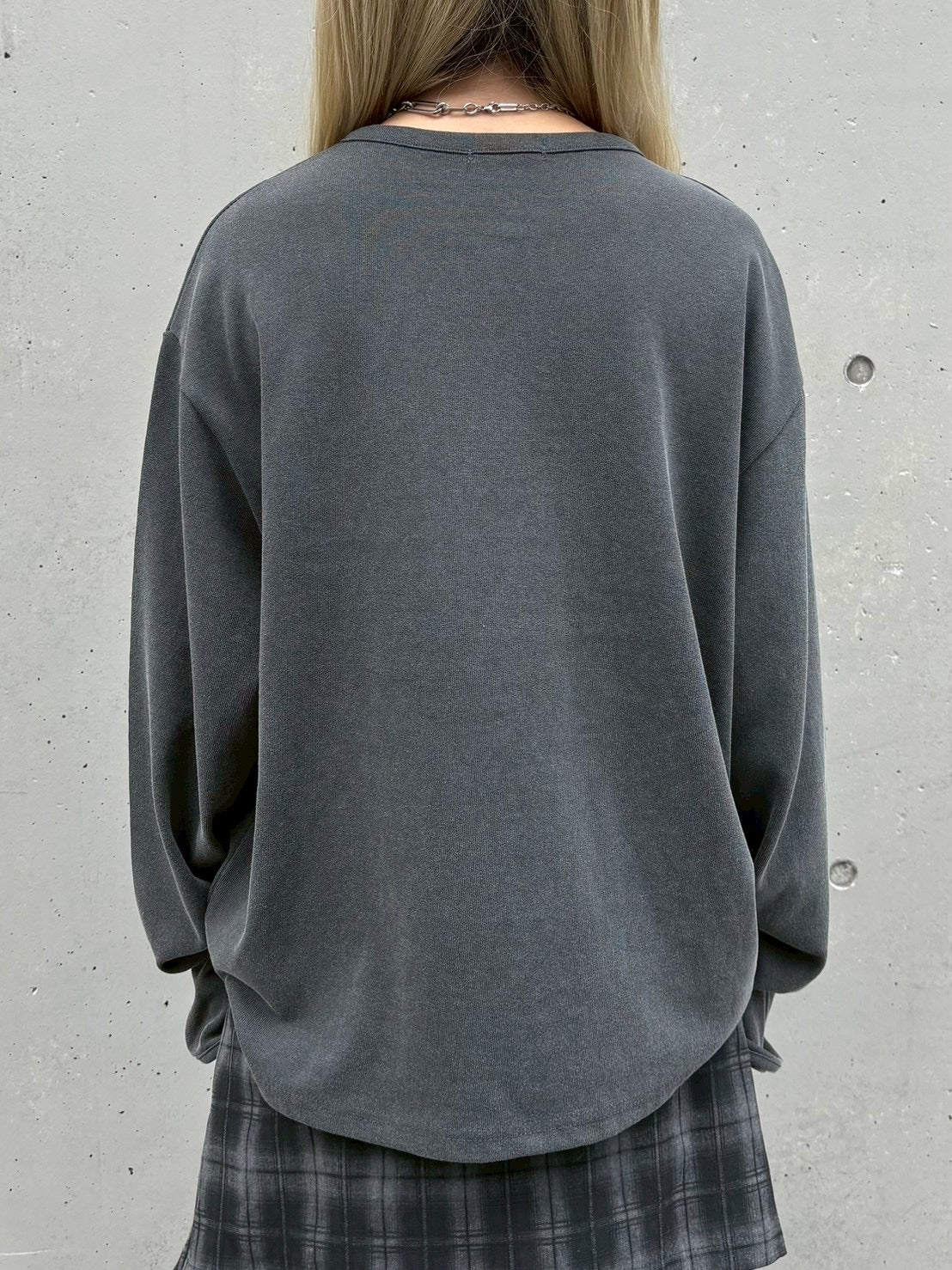 受注制【nmtc+】double button henley neck long sleeve (2color)
