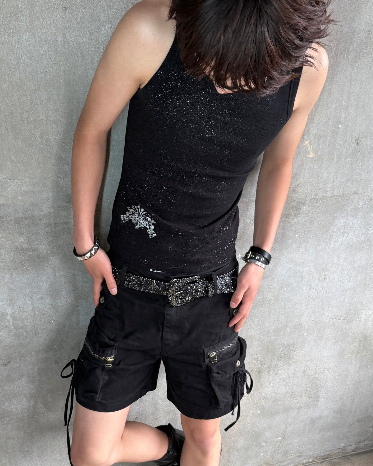 【LECYTO】Glitter Rib Sleeveless