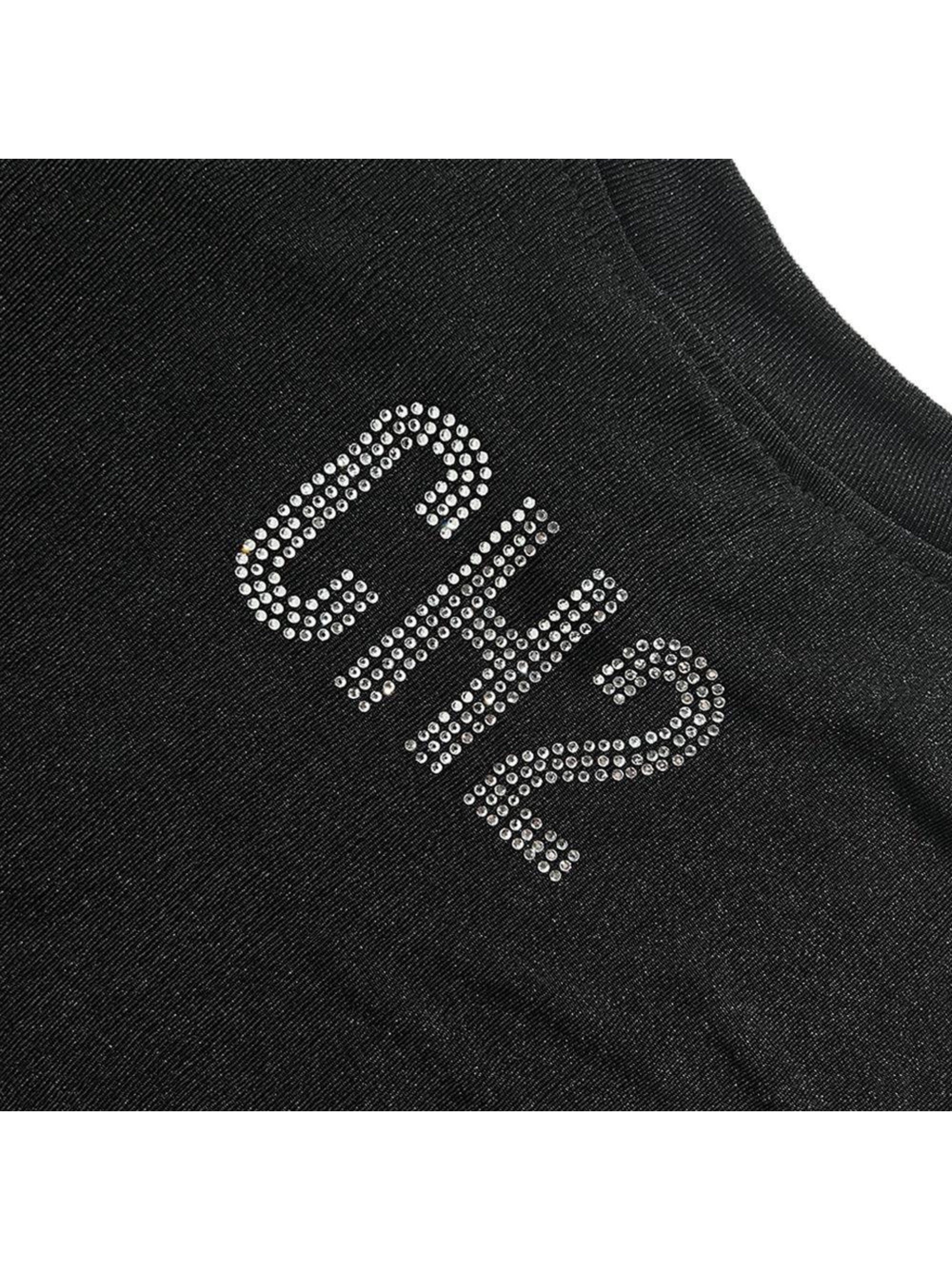 【CH2】MOREFLEX RHINESTONE SKULL TSHIRT