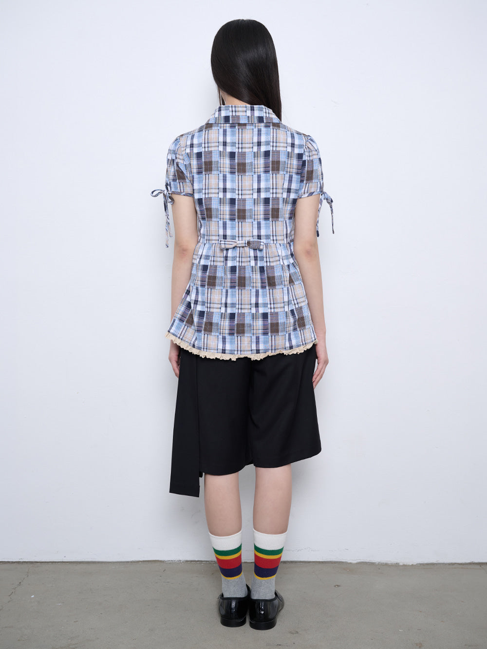 【TUOMIO】PUFF SLEEVES RIBBON BLOUSE