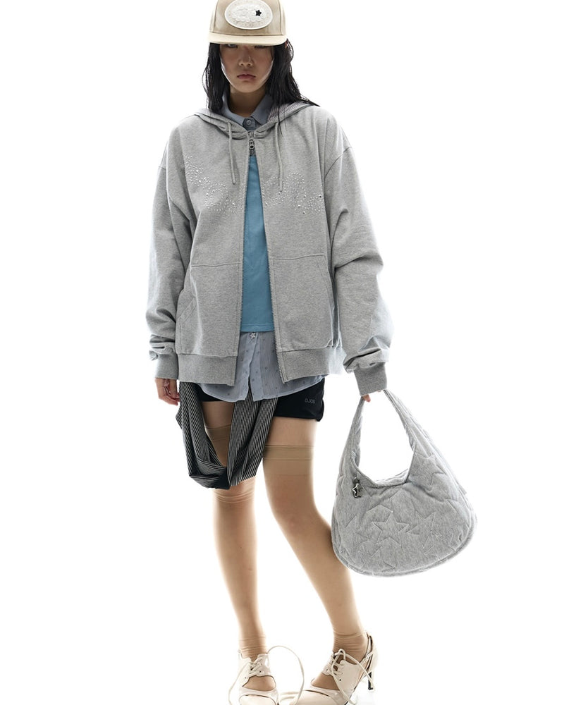 【OJOS】Starquilt padded Hobo Bag