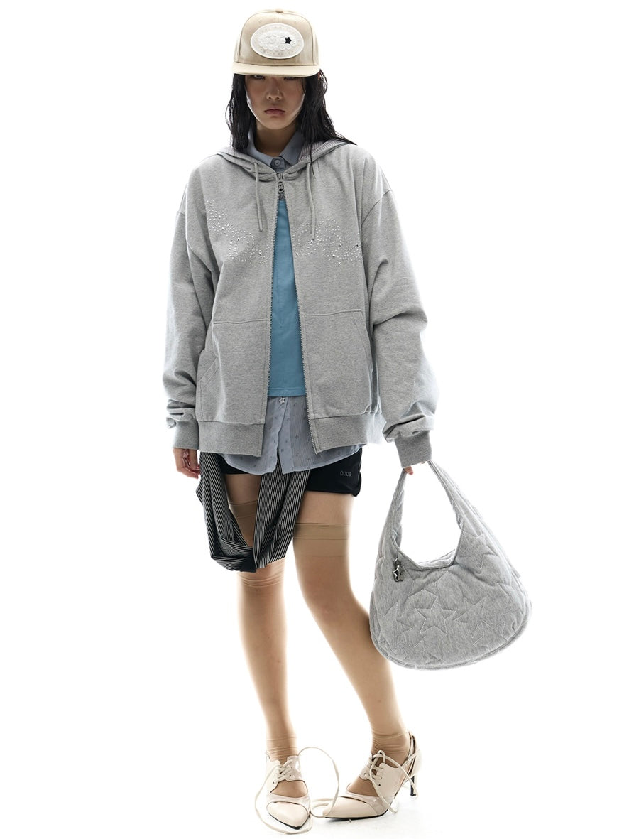 【OJOS】Starquilt padded Hobo Bag