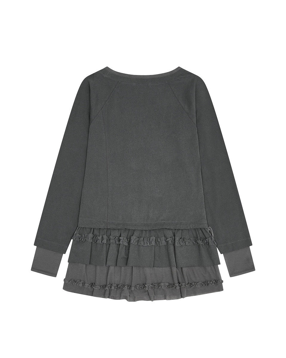 【TUOMIO】FRILL LAYERED LONG SLEEVE