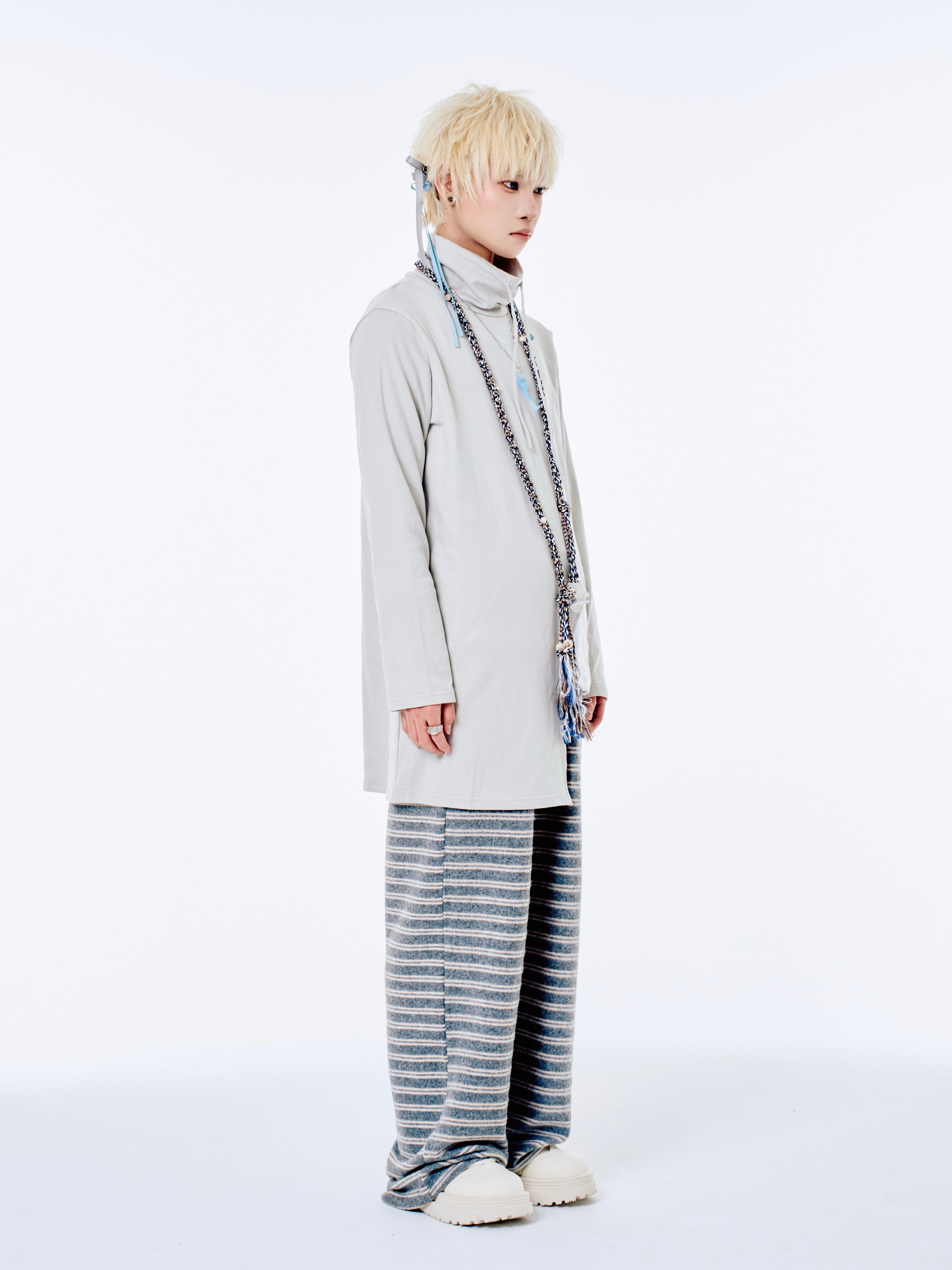 国際配送【Nerd out XU】fleece stripe pants (2color)