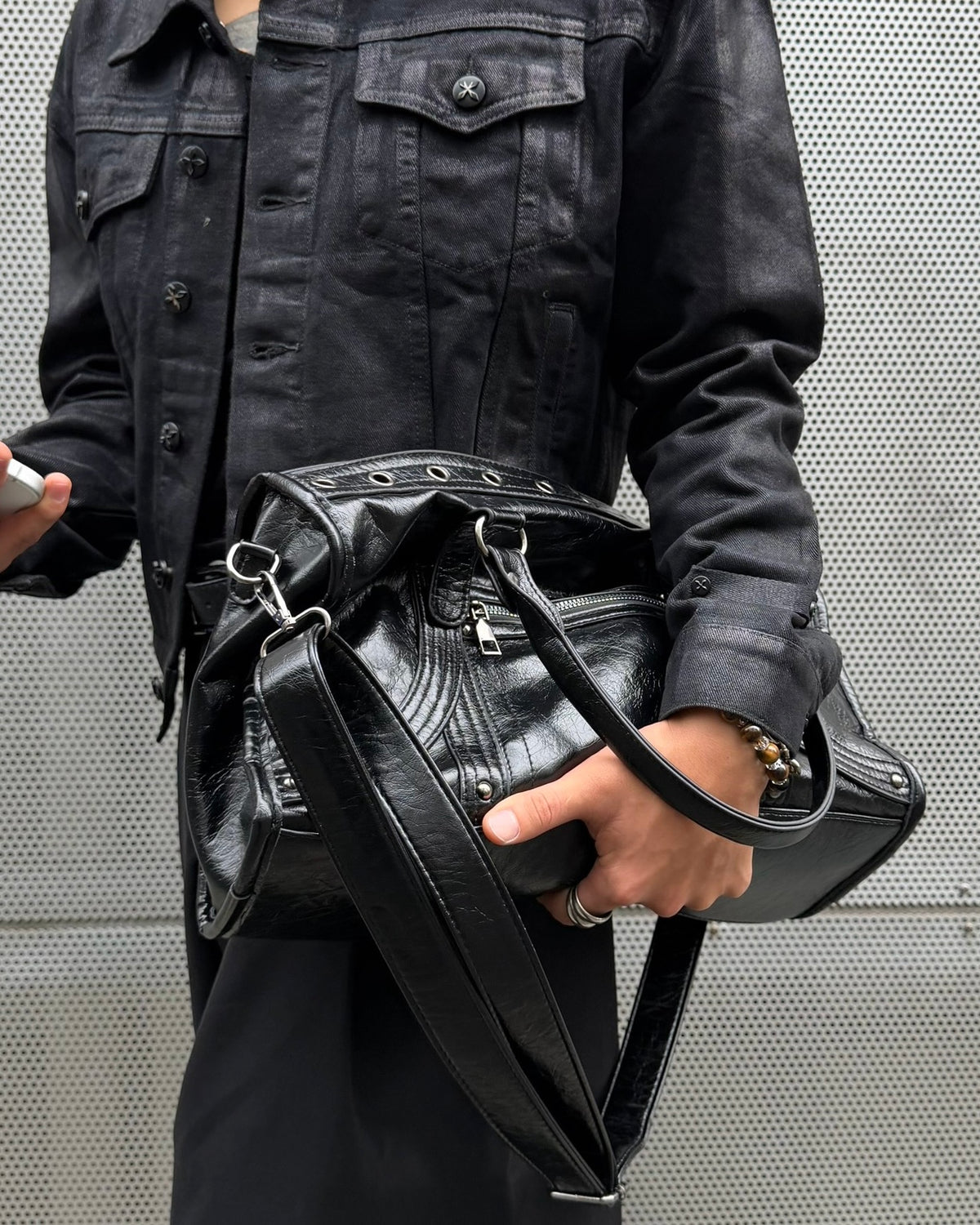 国際配送【RENOL】2way faux leather boston bag