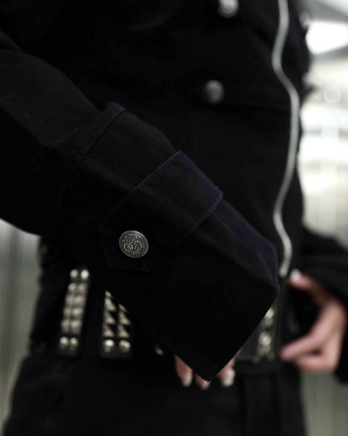受注制【Never mind the XU】Napoleon grunge denim jacket (2color)