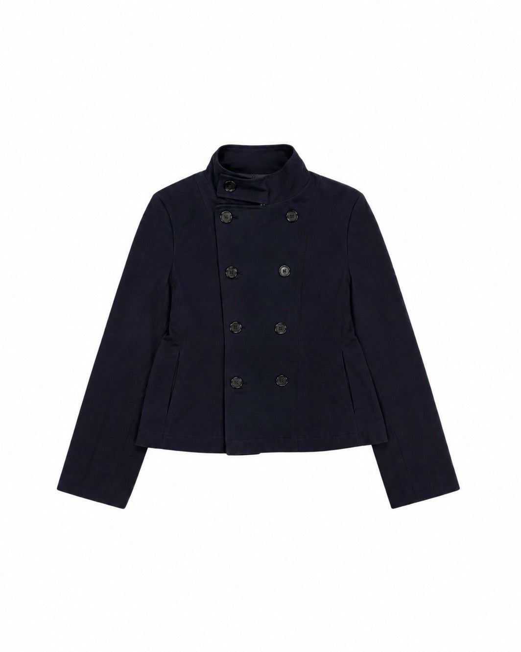 受注制【OaKS】low-neck slim-fit jacket (3color)