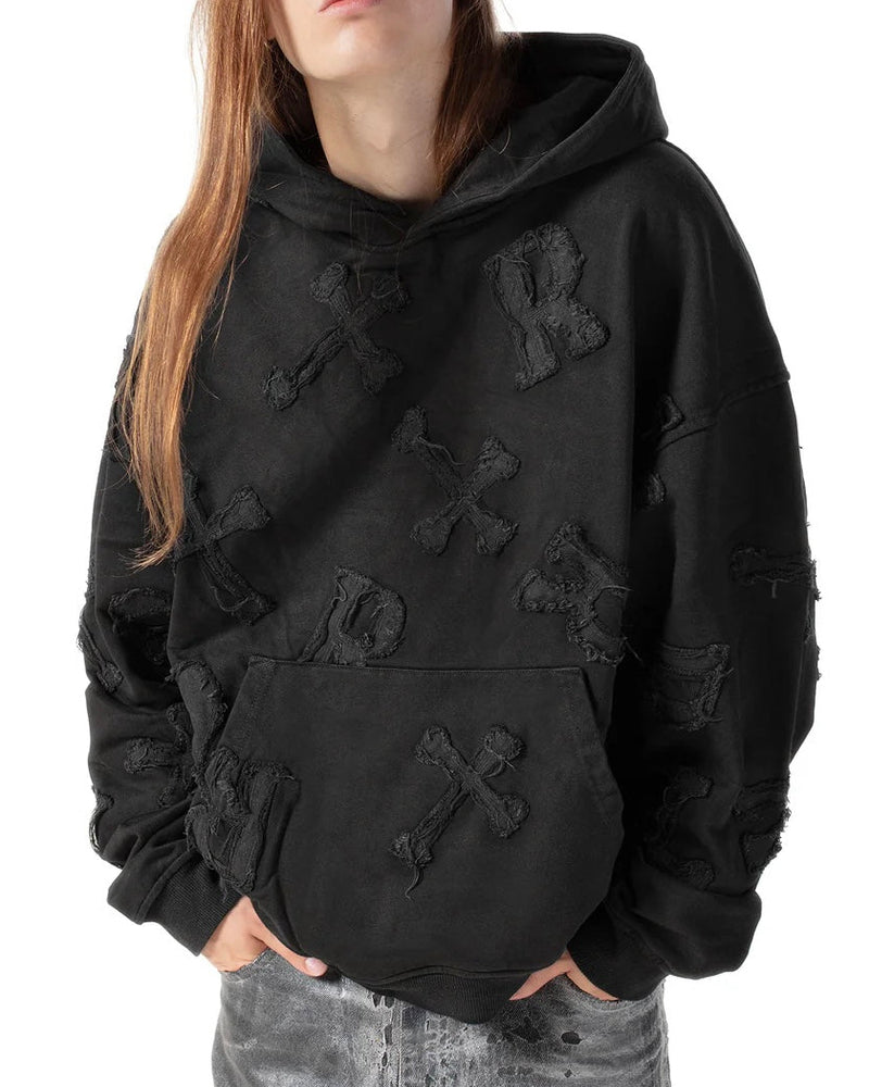 【RACER WORLDWIDE】Black Patch Hoodie