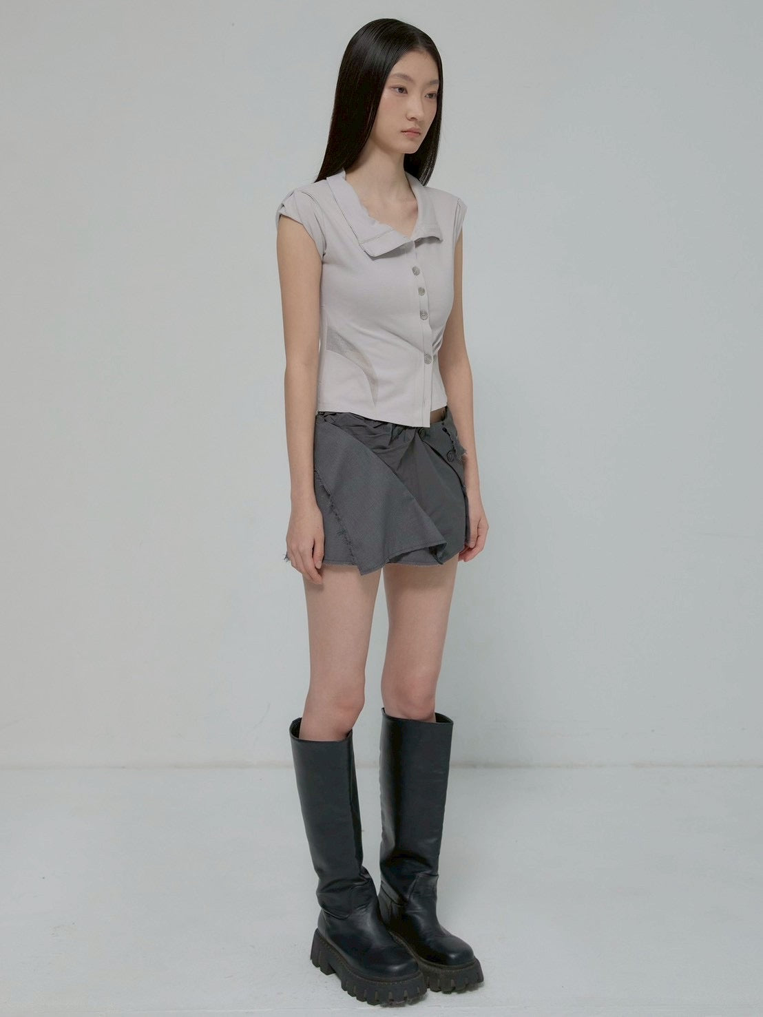 6/22 21:00発売【FLAREUP】Paneled Half Shirts