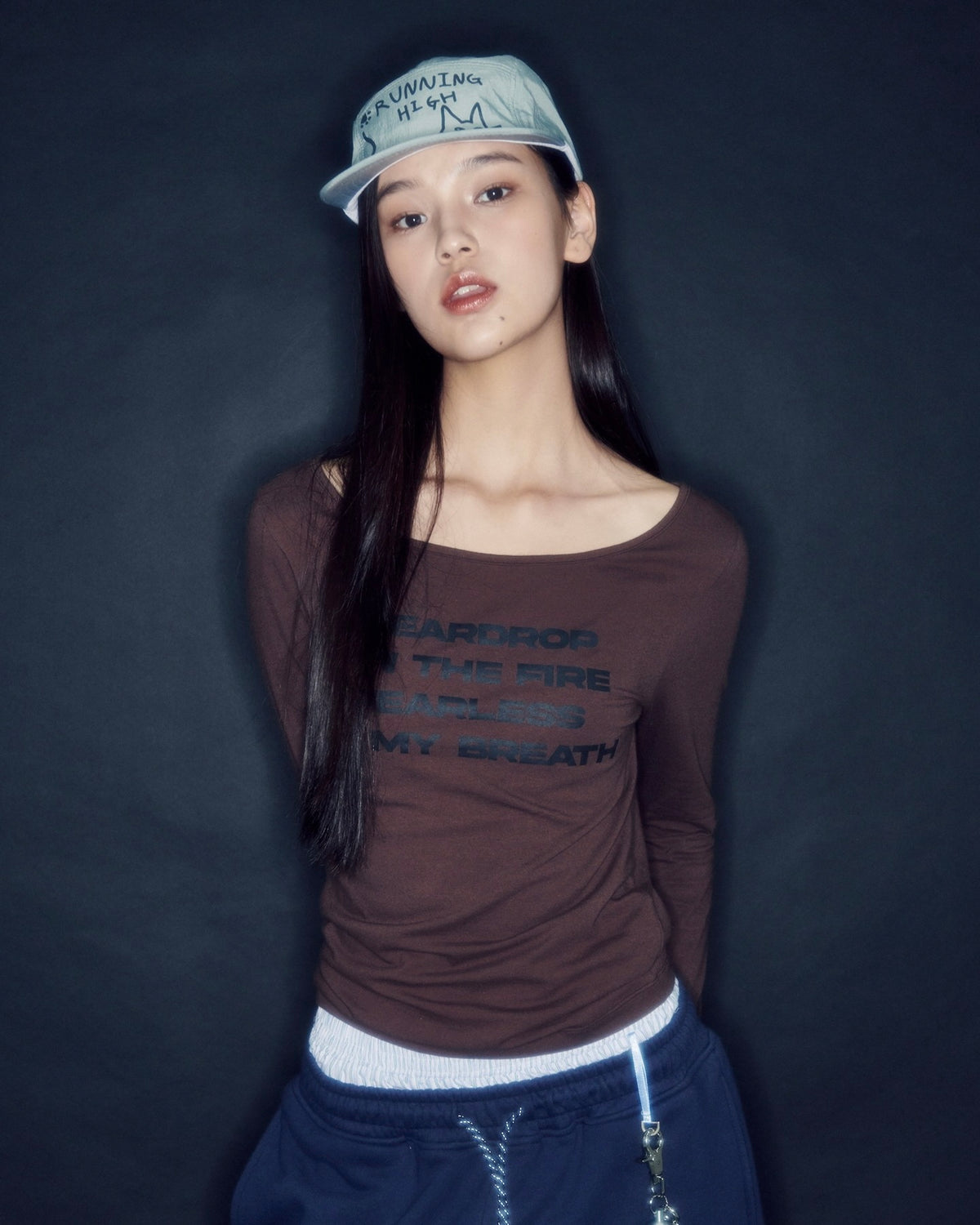 【runningHIGH】LETTERING SLIM L/S TEE