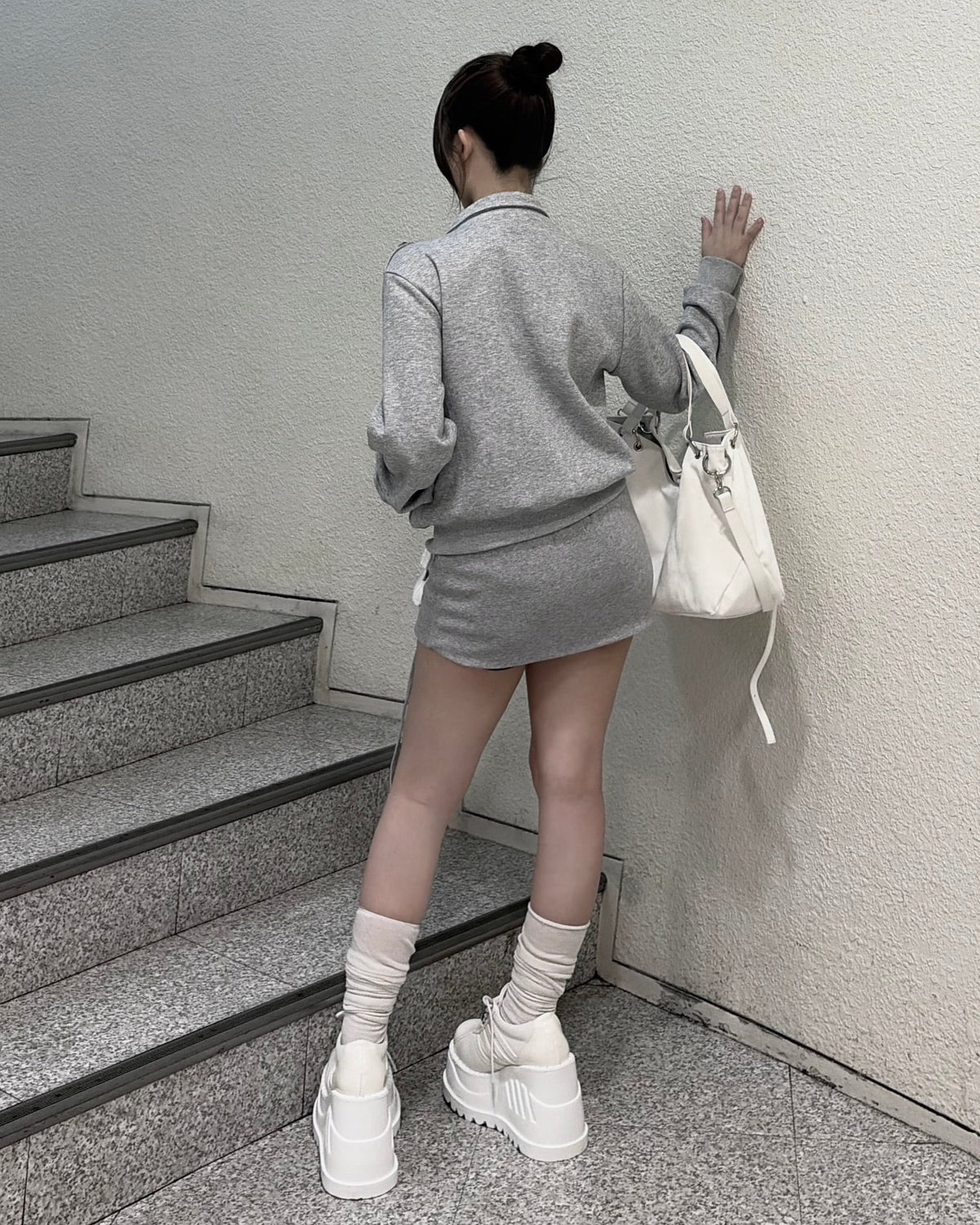 受注制【nmtc+】high neck napoleon zip up jacket (2color)