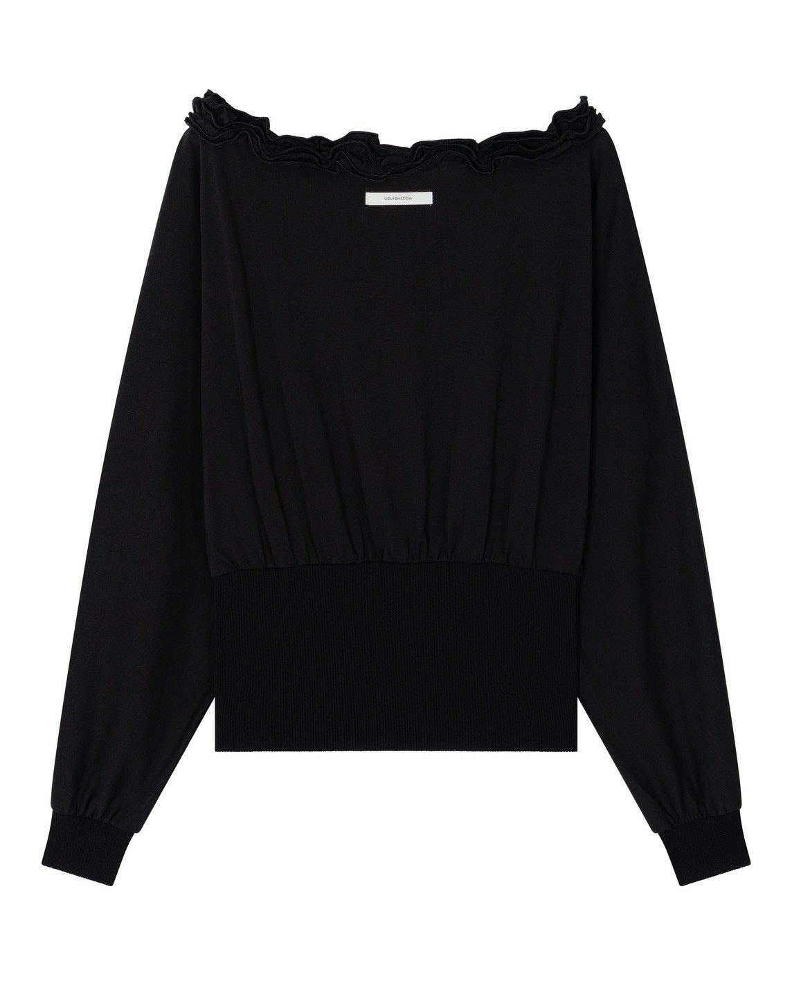 【Uglyshadow】OFF-SHOULDER RUFFLE TOP