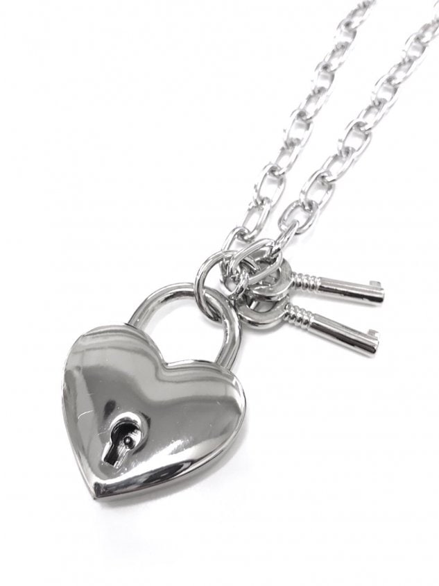 受注制【Never mind the XU】heart padlock necklace