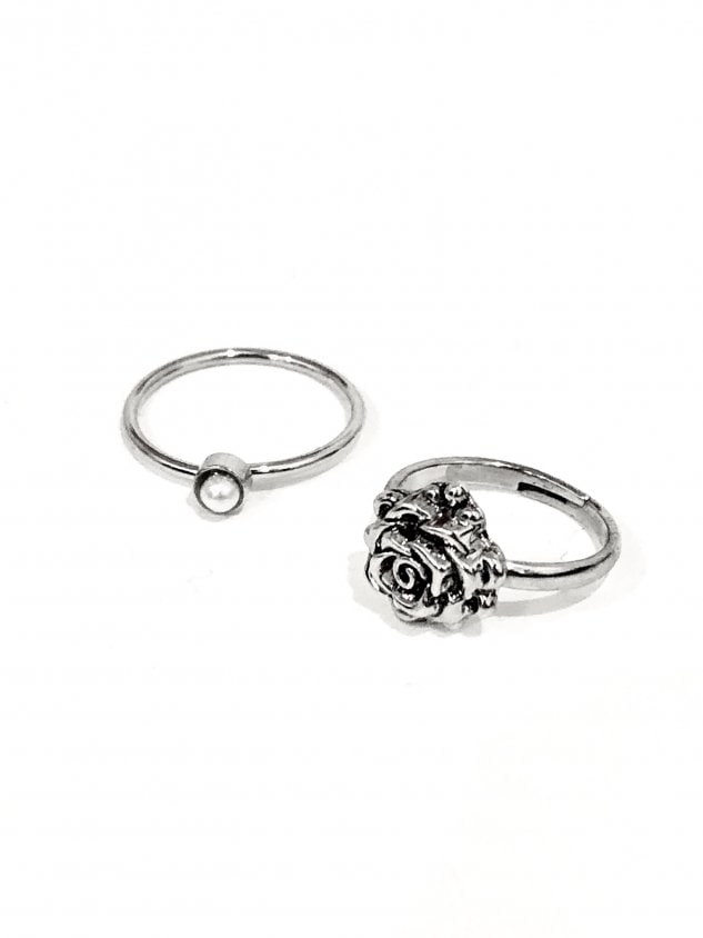 受注制【Never mind the XU】rose layered ring