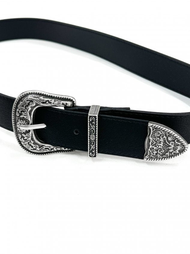 受注制【Never mind the XU】doudle buckle western belt