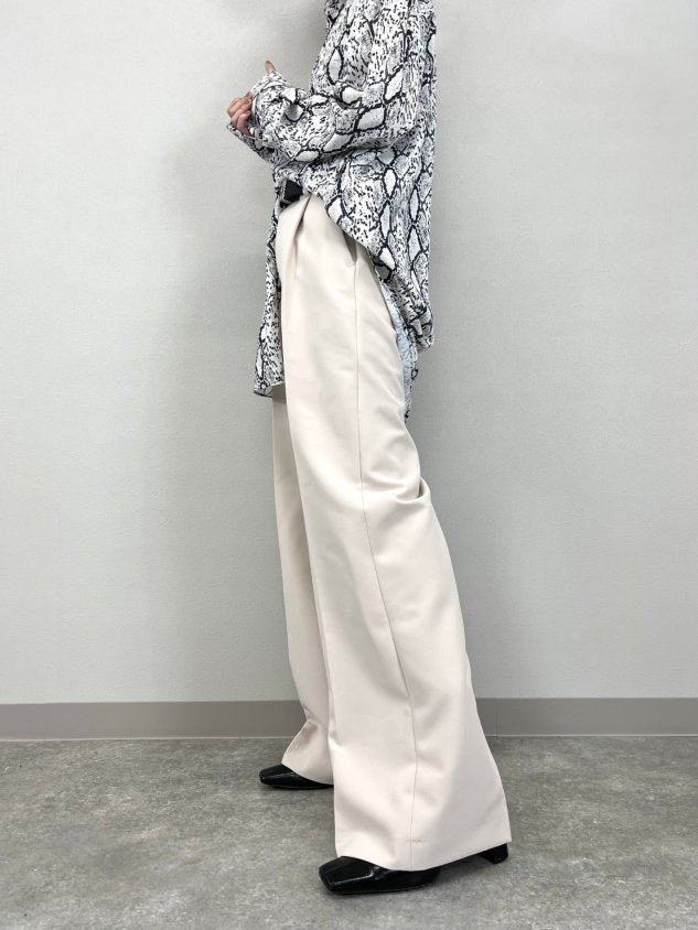 受注制【Chikashitsu +】simple slacks (3color) / 【チカシツプラス】シンプルスラックス