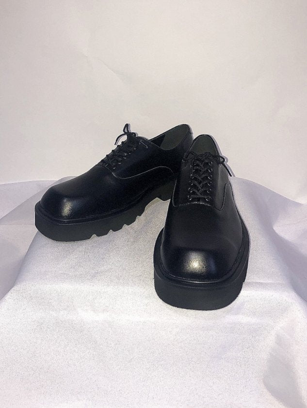 受注制【Chikashitsu +】square toe shoes