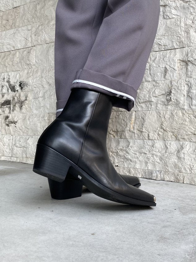 受注制【Chikashitsu +】steel toe leather heel boots