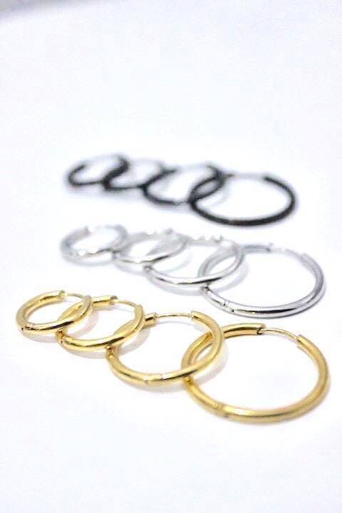 受注制【Chikashitsu +】simple pierced earrings / 【チカシツプラス】シンプルリングピアス