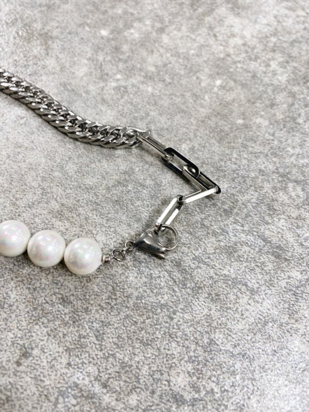 受注制【Chikashitsu +】switch pearl chain necklace