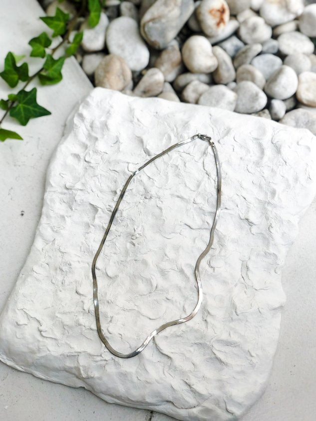 【Chikashitsu +】snake chain necklace (2color)