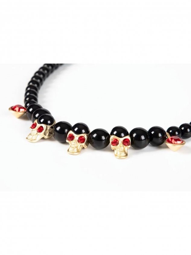 【SALUTE】black Skull Necklace