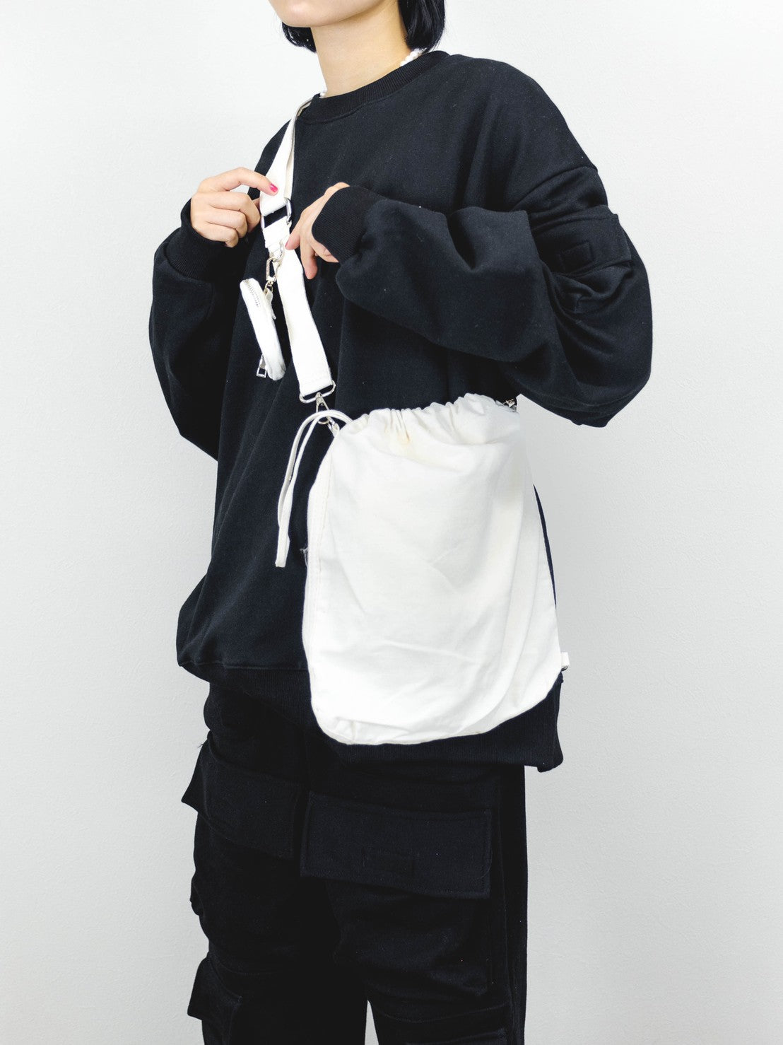 受注制【Chikashitsu +】strap shoulder bag (2color)